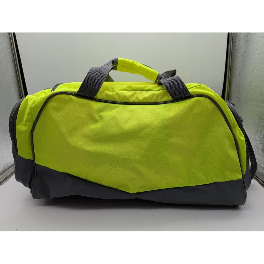 Under Armour Storm 1 Duffel Bag Neon Yellow Grey HeatGear Athletic Gym Travel